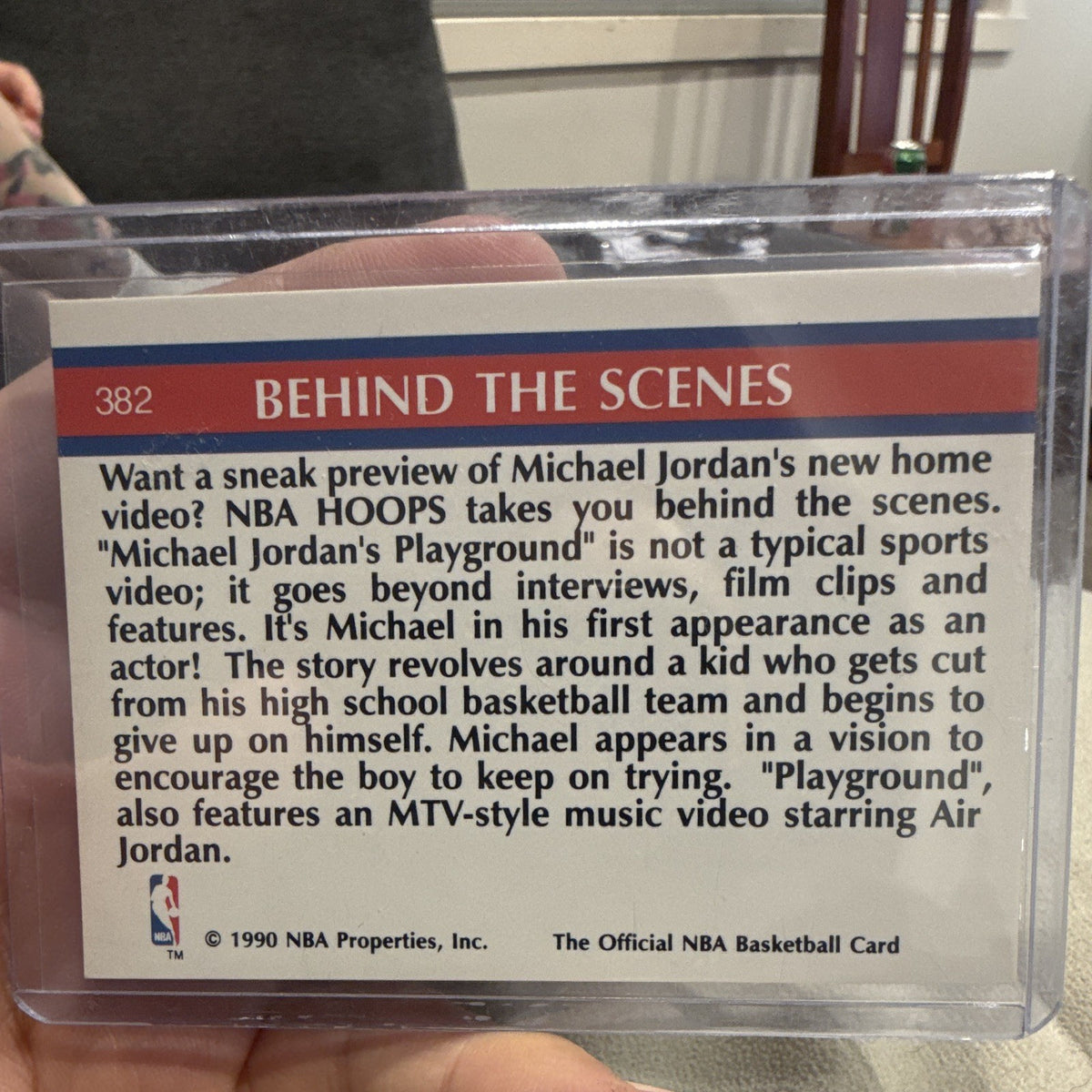 Michael Jordan Behind the Scenes NBA Hoops #382 Michael Jordan's Playground 19901