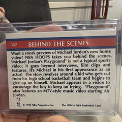 Michael Jordan Behind the Scenes NBA Hoops #382 Michael Jordan's Playground 19901