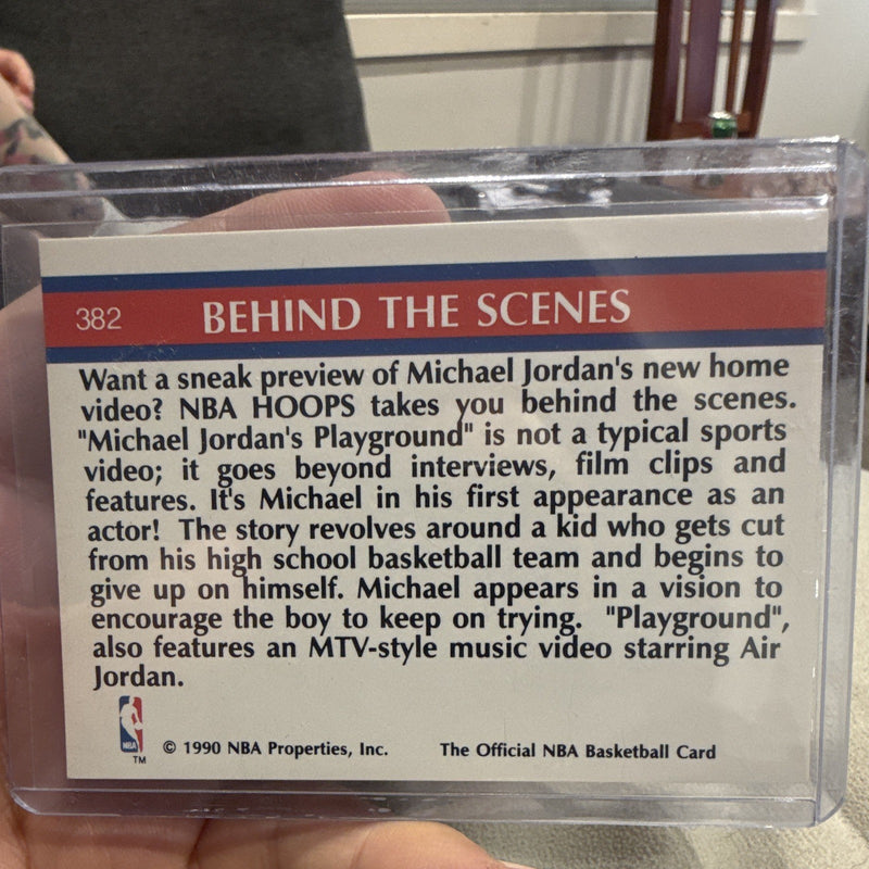 Michael Jordan Behind the Scenes NBA Hoops #382 Michael Jordan's Playground 19901