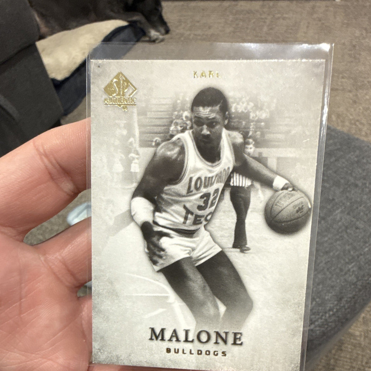 Upper Deck 2012 13 SP Authentic Karl Malone Louisiana Tech Bulldogs Insert #160