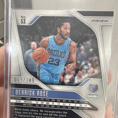 Panini Prizm 2024 25 Derrick Rose Purple Prizm 009/149 Grizzlies #532