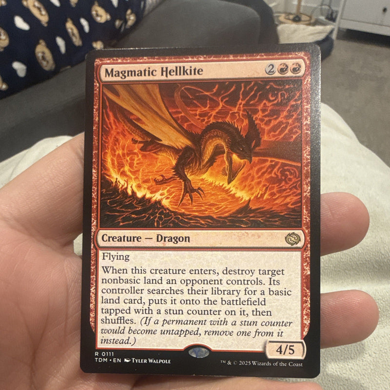 Magic: The Gathering Magmatic Hellkite Rare Foil TDM 0111 4/5 (2025)0