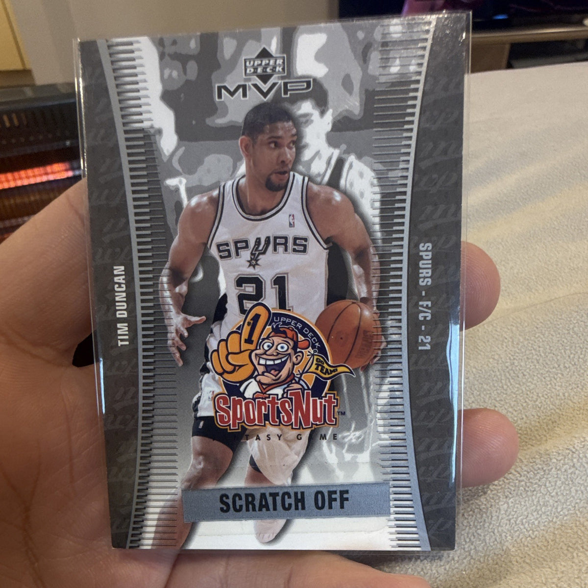 Upper Deck 2003 04 MVP SportsNut Scratch Off SN71 Tim Duncan Spurs Insert0