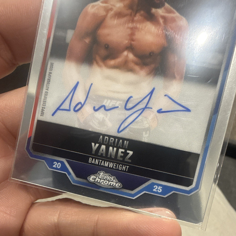 Topps 2025 Topps Chrome UFC Adrian Yanez Chrome Veteran Signature Auto CVA AY4