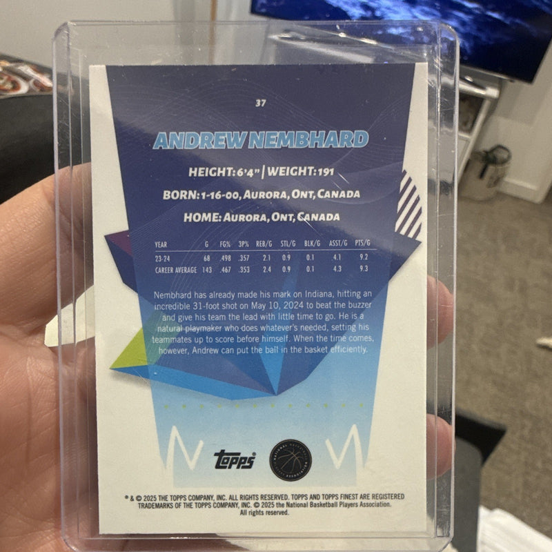 Topps Finest Andrew Nembhard #37 Indiana Pacers 2024 25 Serial 58/1501