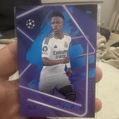Topps 2024 Total Football UEFA Champions League Neon Noir Vini Jr. #395 25/250