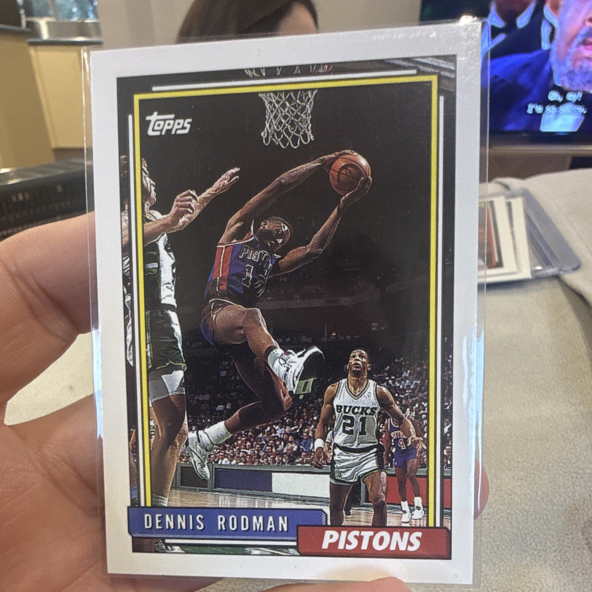 Topps Dennis Rodman Base Set 1992 Detroit Pistons NBA Basketball Card #1370