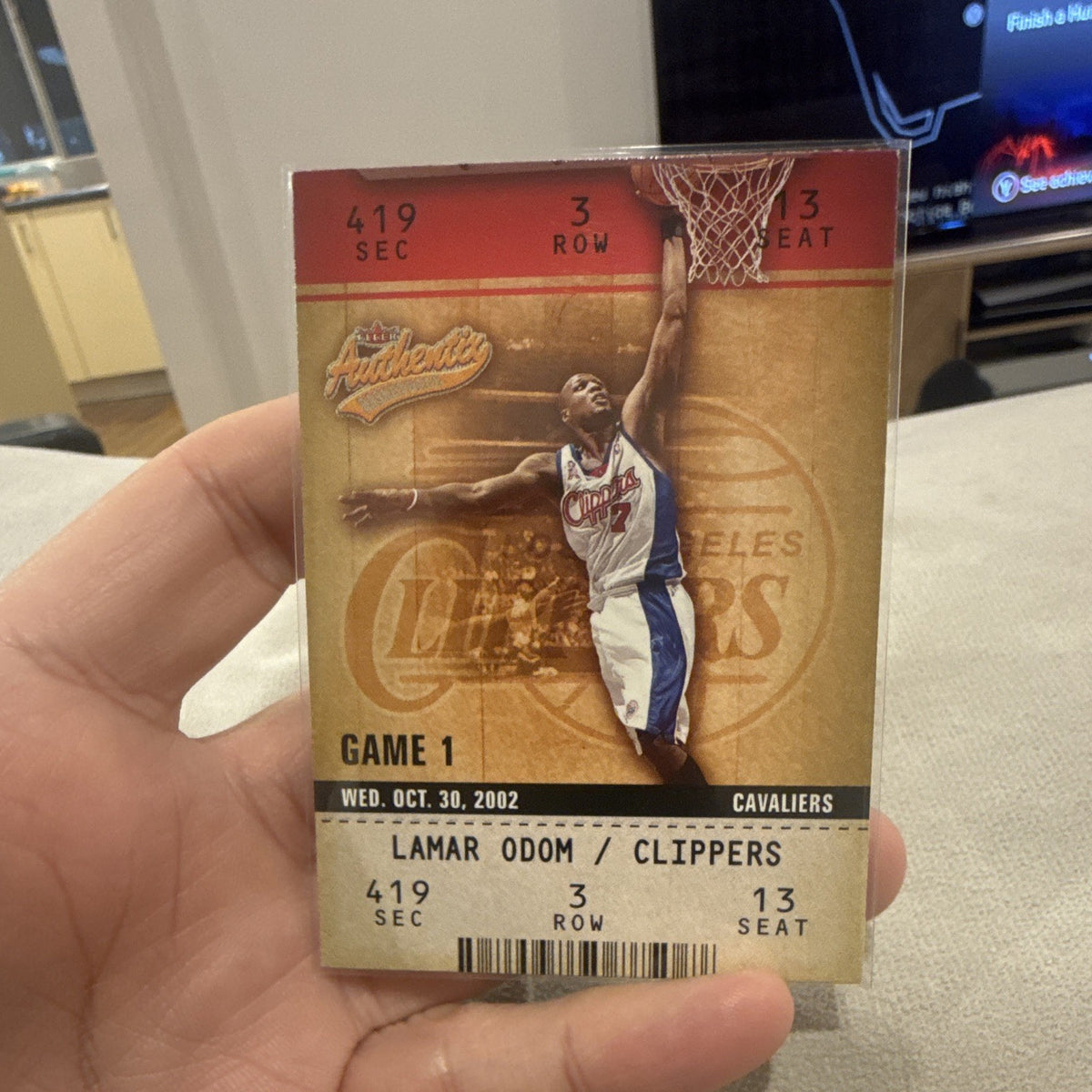 Fleer/SkyBox Authentix Ticket Studies Insert #95 Lamar Odom LA Clippers0