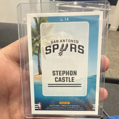 Panini 2024 25 Donruss Optic Stephon Castle Splash! #14 RC Spurs Insert1