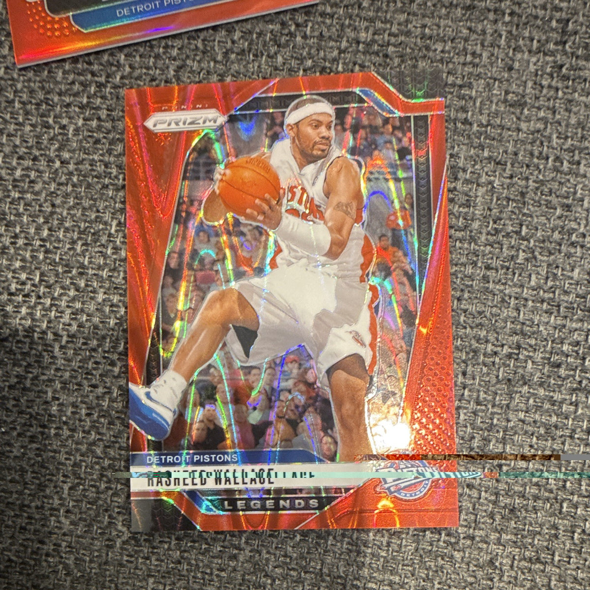 Panini Prizm 2021-22 Pistons Ben & Rasheed Wallace 2-Card Lot Serial /299 2