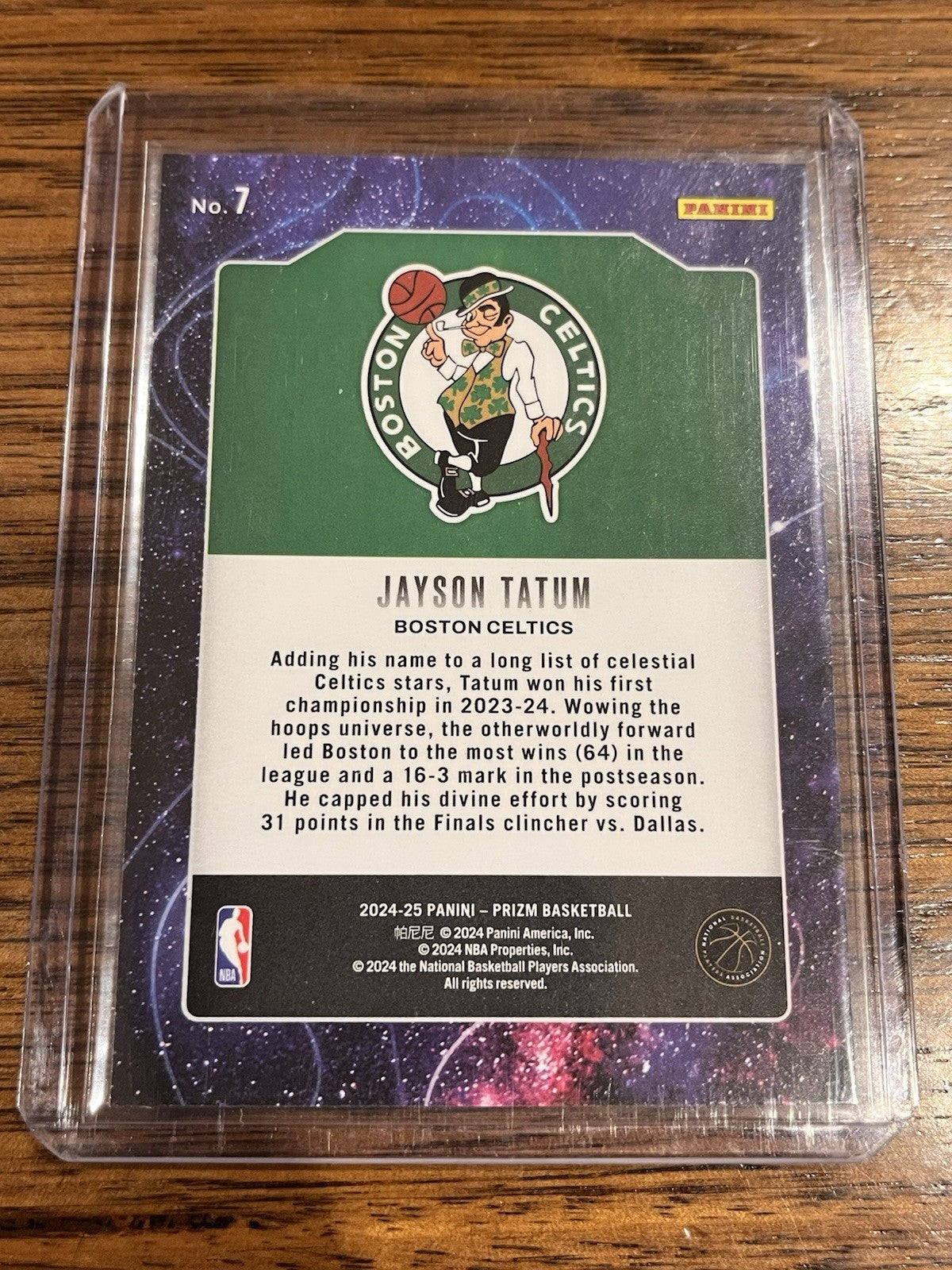 Panini 2024 25 Prizm Deep Space #7 Jayson Tatum Boston Celtics Insert2