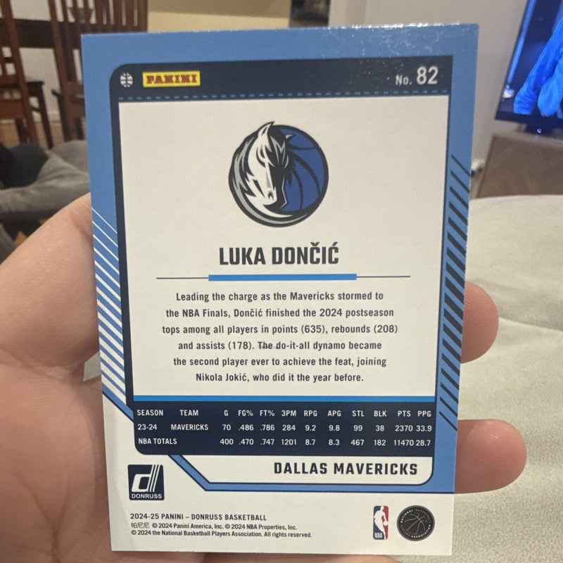 Panini 2024 25 Donruss Basketball Luka Dončić Dallas Mavericks Base 821