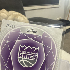 Panini Obsidian Cutting Edge De'Aaron Fox CE FOX Sacramento Kings 75/992