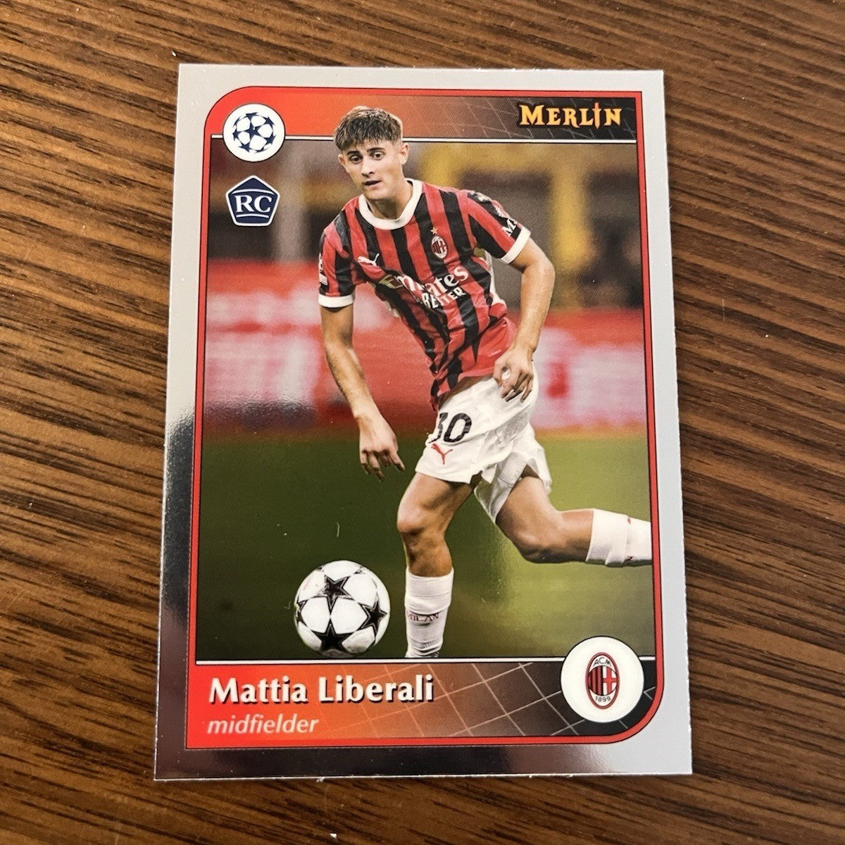 Topps Merlin UCL Mattia Liberali Rookie #108 AC Milan0