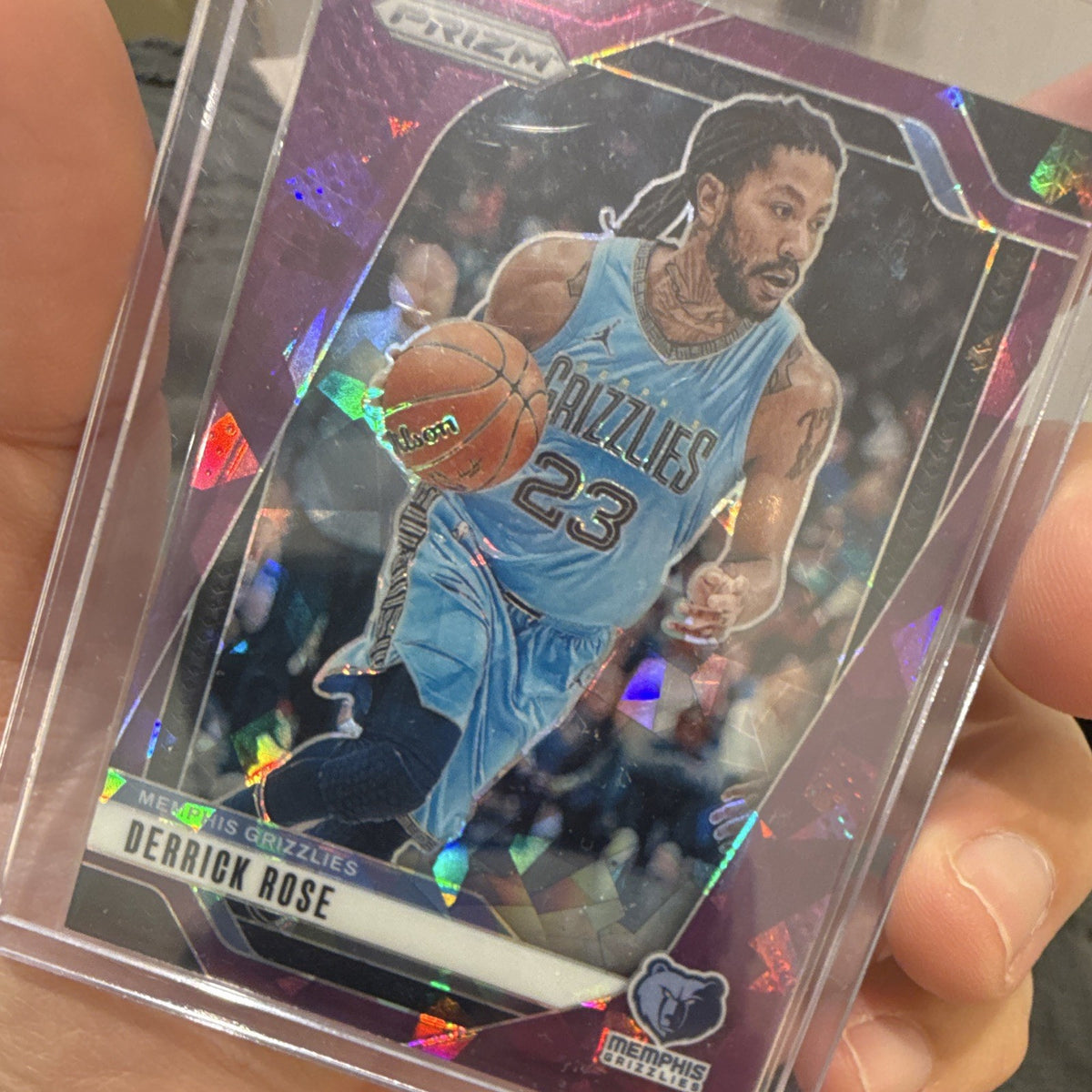 Panini Prizm 2024 25 Derrick Rose Purple Prizm 009/149 Grizzlies #534
