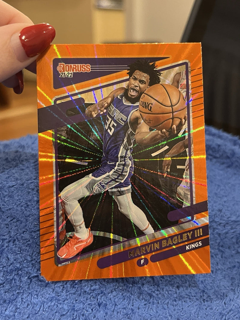 Panini Donruss 2021 22 Marvin Bagley III Orange Laser #38 Sacramento Kings1