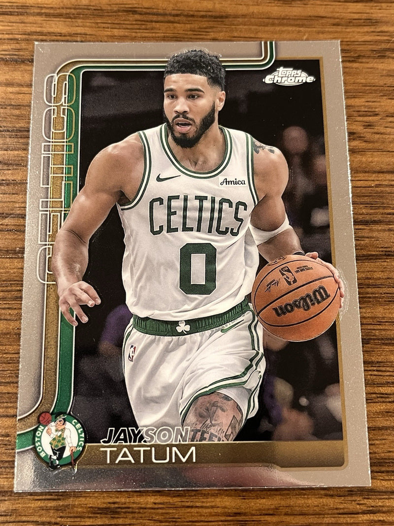 Topps Chrome Jayson Tatum Base Boston Celtics #49 2025 Basketball Card1