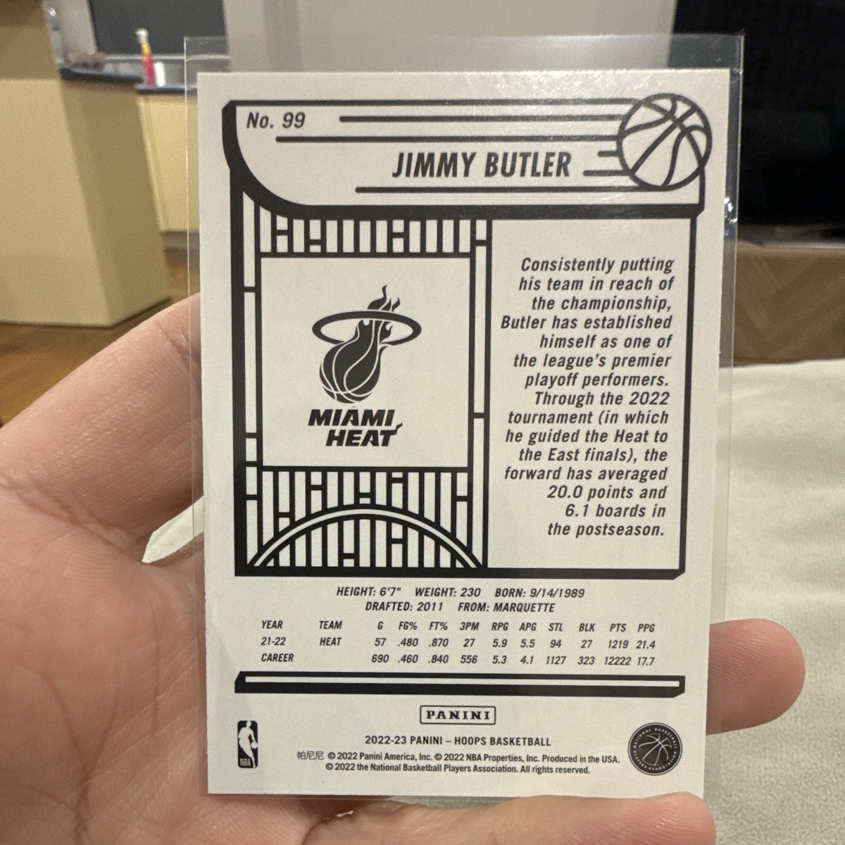 Panini 2022 23 NBA Hoops Jimmy Butler Base Set Miami Heat 991