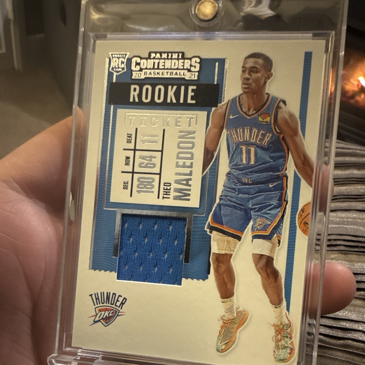 Theo Maledon Rookie Ticket 2020-21 Panini Contenders RS-TMD OKC Memo0