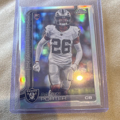 Topps Chrome Darien Porter Xfractor Refractor Rookie Las Vegas Raiders 3670