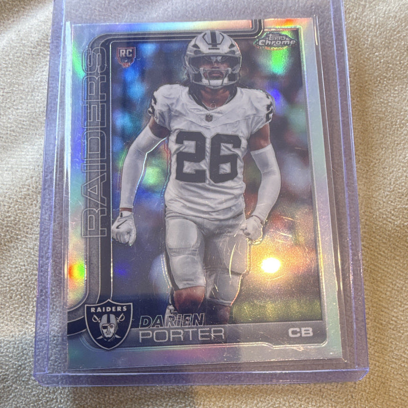 Topps Chrome Darien Porter Xfractor Refractor Rookie Las Vegas Raiders 3670
