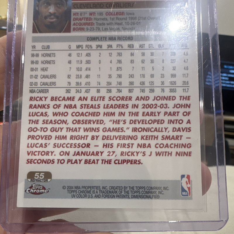 Topps 2003 04 Topps Chrome Ricky Davis Cleveland Cavaliers #55 Refractor2
