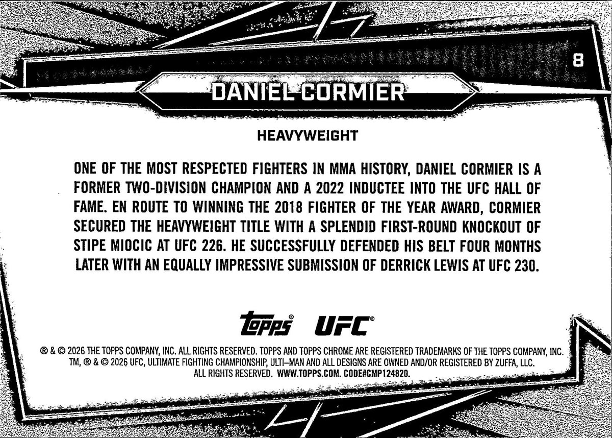 Daniel Cormier Base 8 Topps Chrome UFC NM1