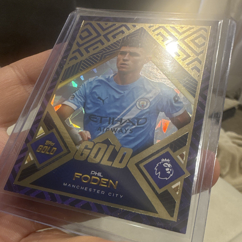 Topps Gold Phil Foden Insert Topps Premier League Soccer   Manchester City 20253