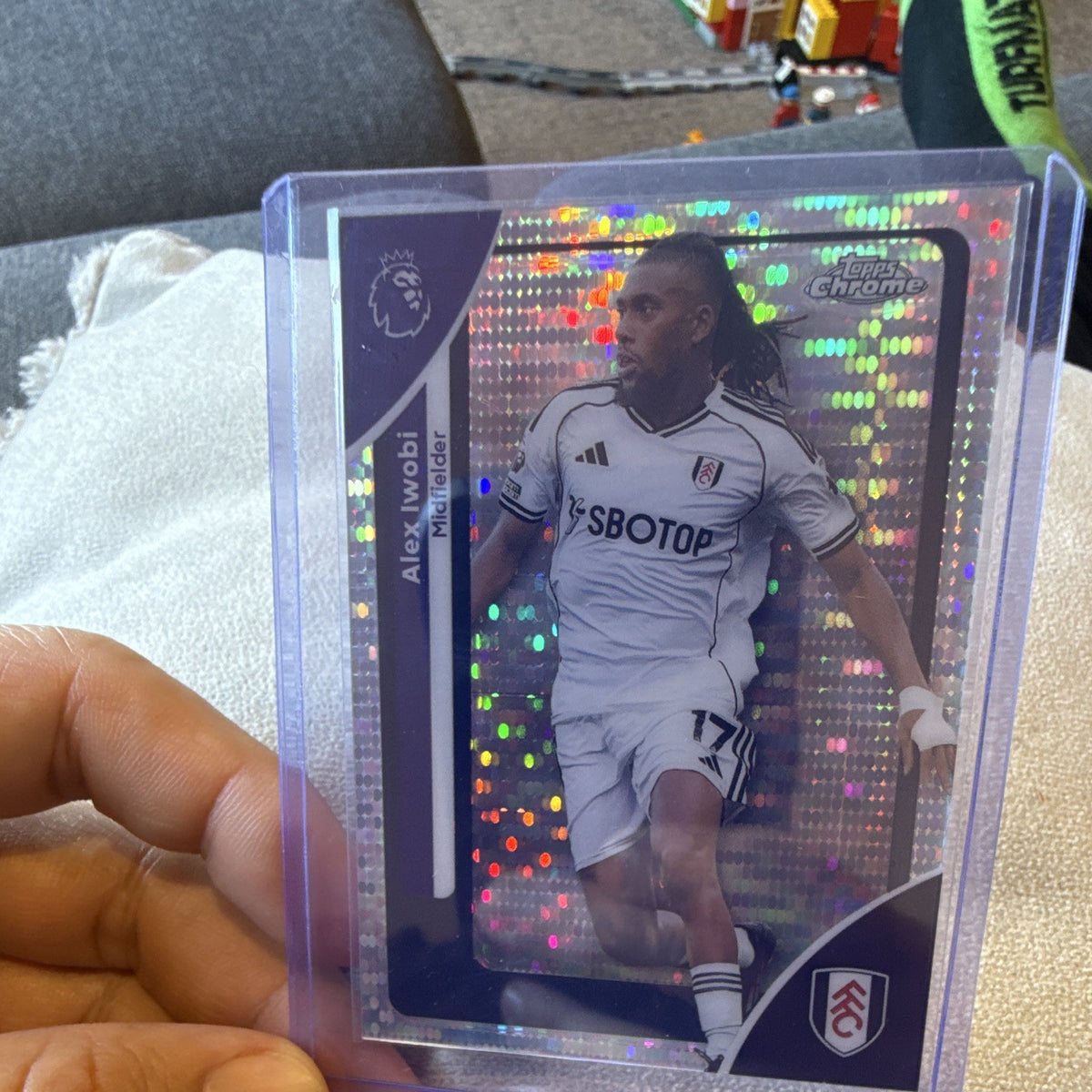 Topps Chrome Premier League Alex Iwobi Fulham 94 Parallel/Variety Trading Card1