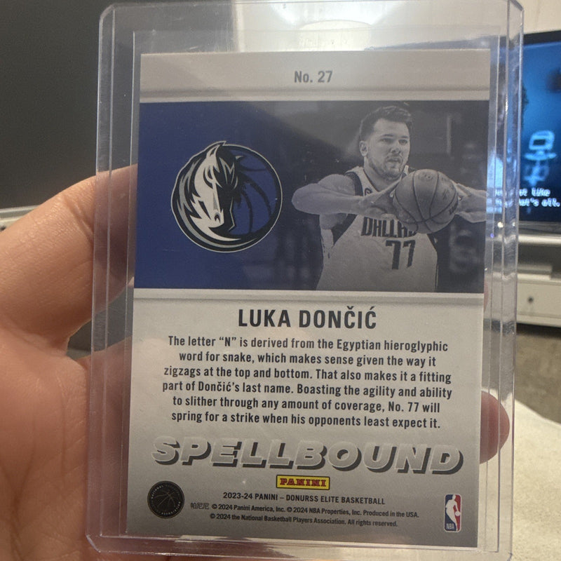 Panini 2023 24 Donruss Elite Luka Dončić Spellbound Insert No. 27 Mavericks1