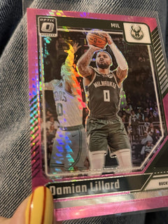 Panini Donruss Optic 2024 25 Damian Lillard Pink Parallel #83 Bucks1