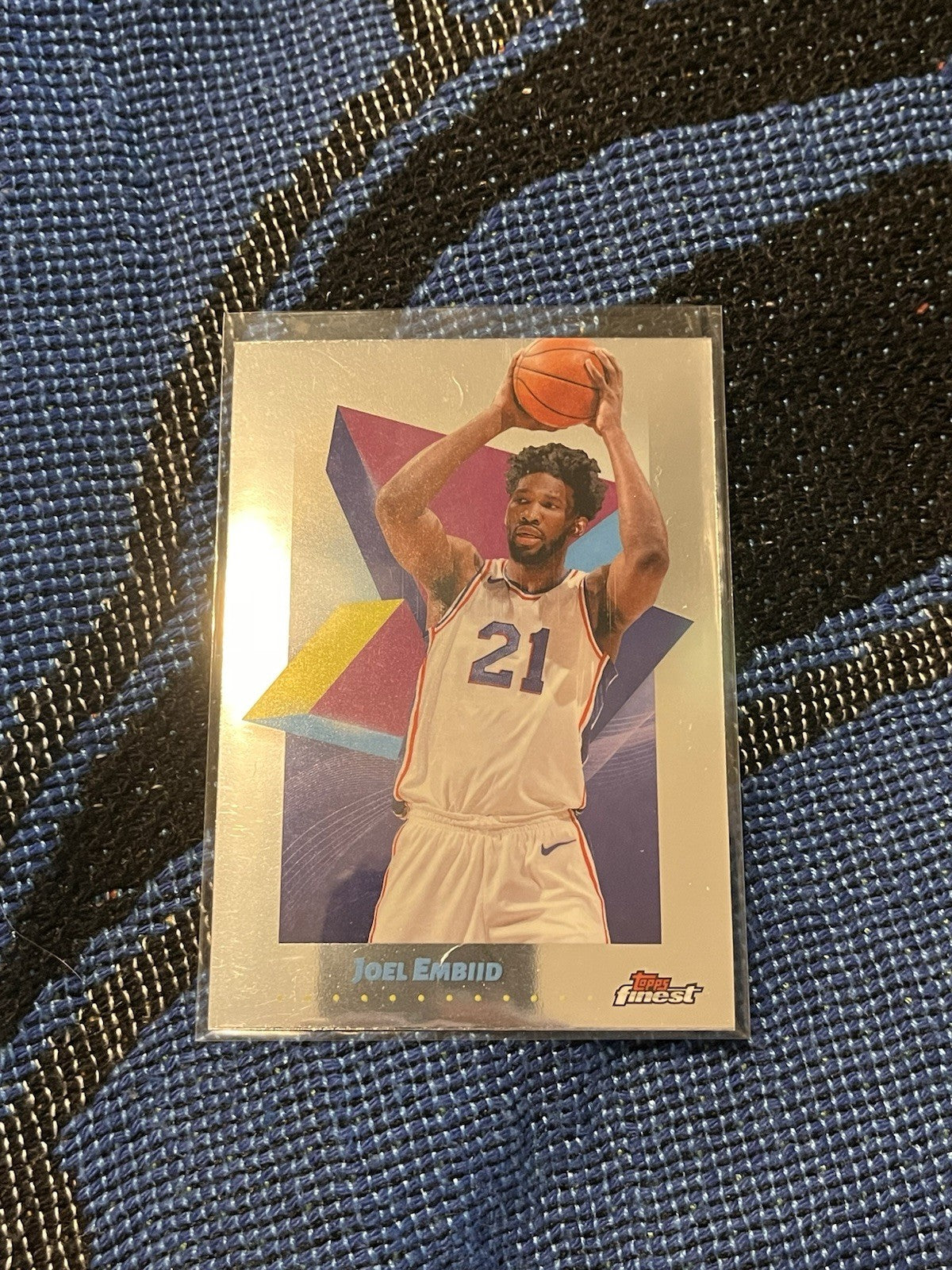 Topps Finest Joel Embiid NBA Philadelphia 76ers 2023 24 #73 Trading Card0