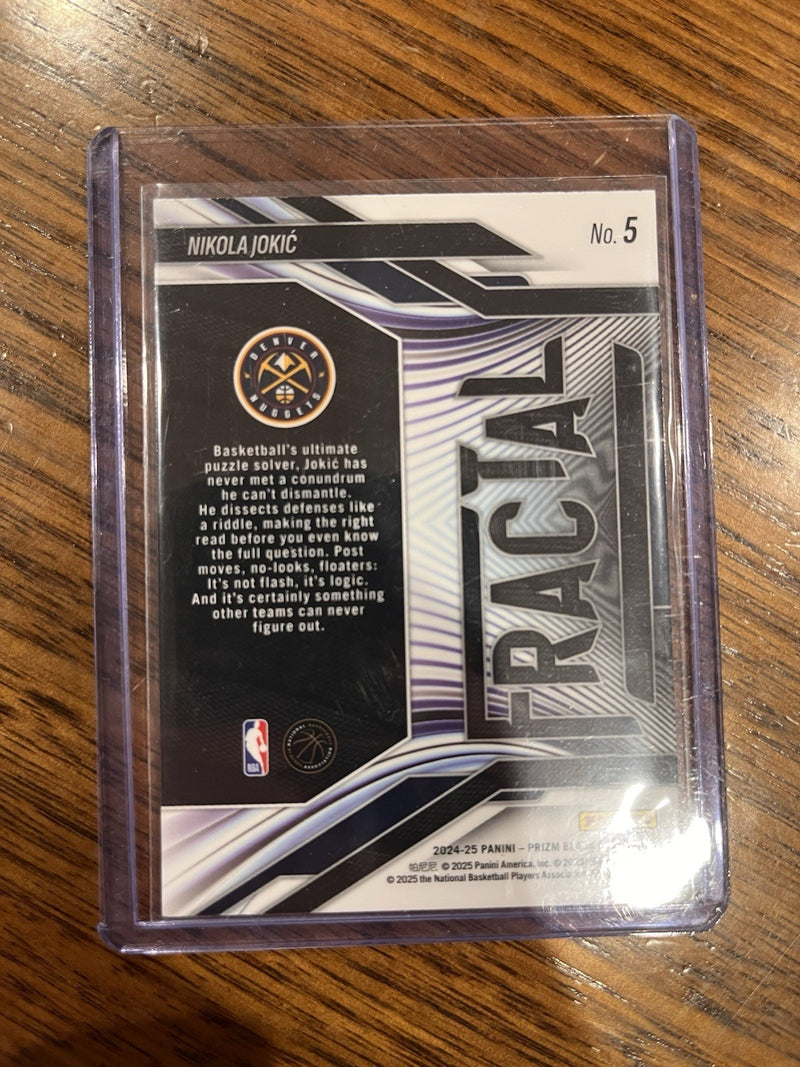Panini 2024 25 Prizm Black Fractal Insert Nikola Jokic Denver Nuggets No. 52