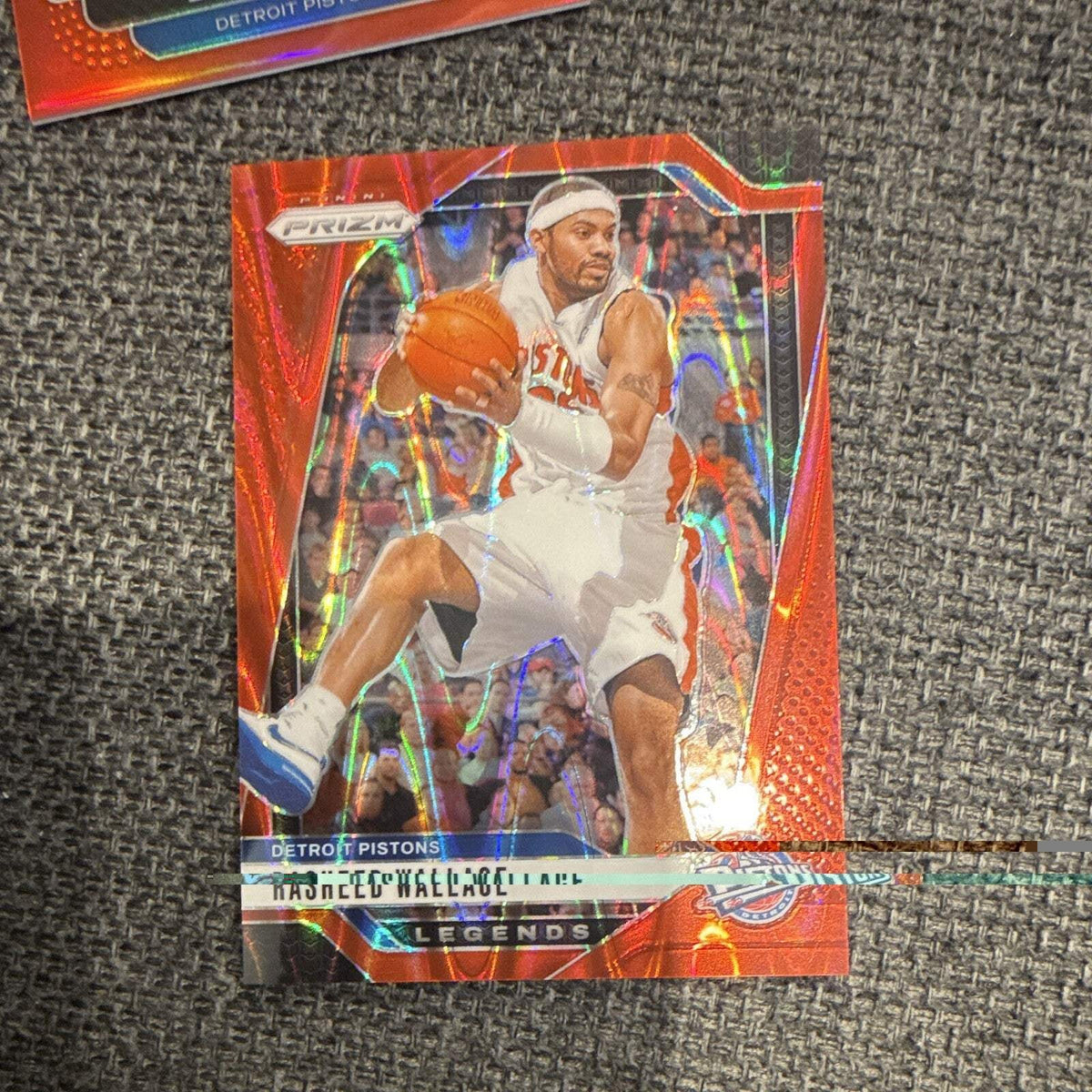 Panini Prizm 2021 22 Pistons Ben & Rasheed Wallace 2 Card Lot Serial /2992