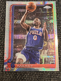 Topps Chrome Tyrese Maxey Parallel/Variety Philadelphia 76ers 185 2024 250