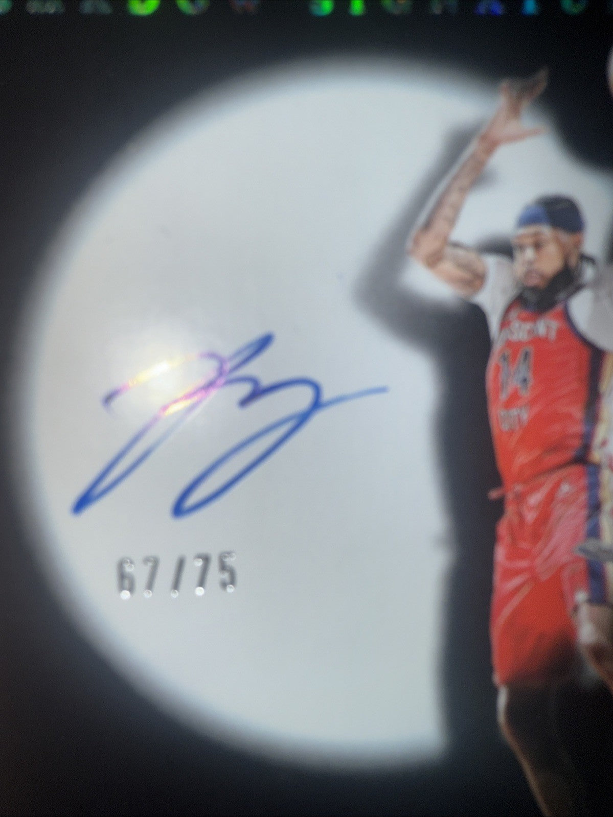 Brandon Ingram Pelicans 2024 25 Panini Noir Shadow Signatures On Card Auto /751