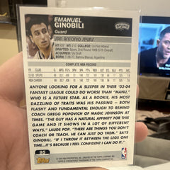 Topps 2003 04 Base Set #95 Emanuel Ginobili San Antonio Spurs1