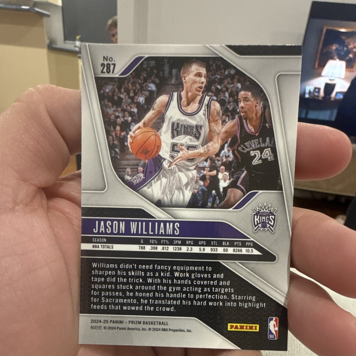 Panini 2024 25 Prizm Basketball Jason Williams Legends Insert #287 Kings1