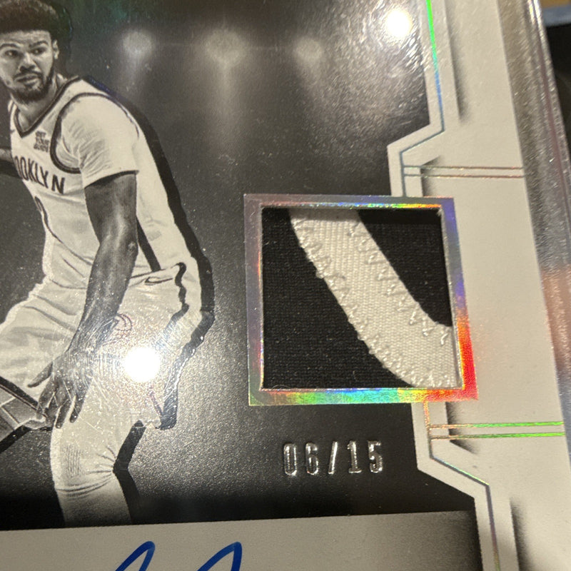 Panini 2024 25 Noir Cam Johnson PBW CMJ Auto Patch 08/15 Brooklyn Nets2