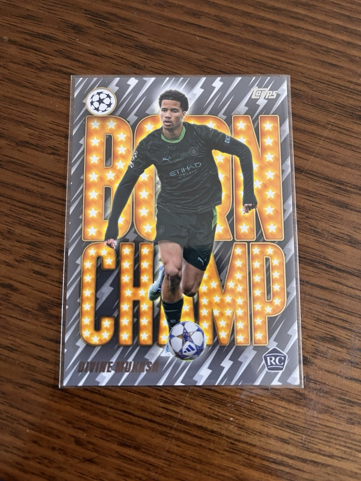 Topps Born Champ BC 2 Divine Mukasa Rookie Insert Man City UEFA Soccer Card0