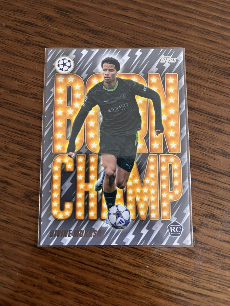 Topps Born Champ BC 2 Divine Mukasa Rookie Insert Man City UEFA Soccer Card0