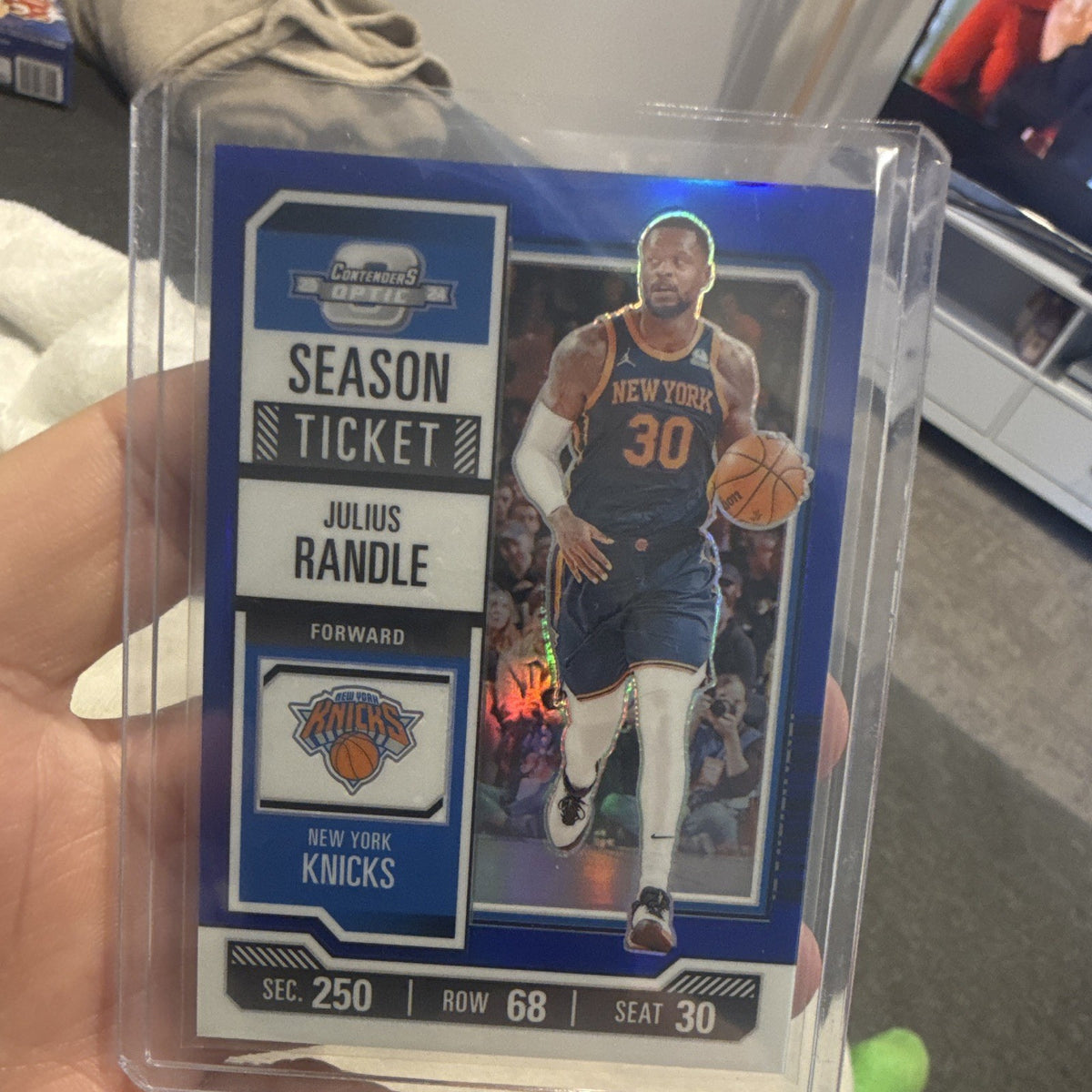 Panini 2023 24 Contenders Optic Julius Randle Season Ticket Blue /99 #65 Knicks0