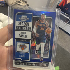 Panini 2023 24 Contenders Optic Julius Randle Season Ticket Blue /99 #65 Knicks0