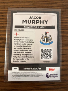 Topps Jacob Murphy Headlines Parallel Topps Premier League 2025/26 4492