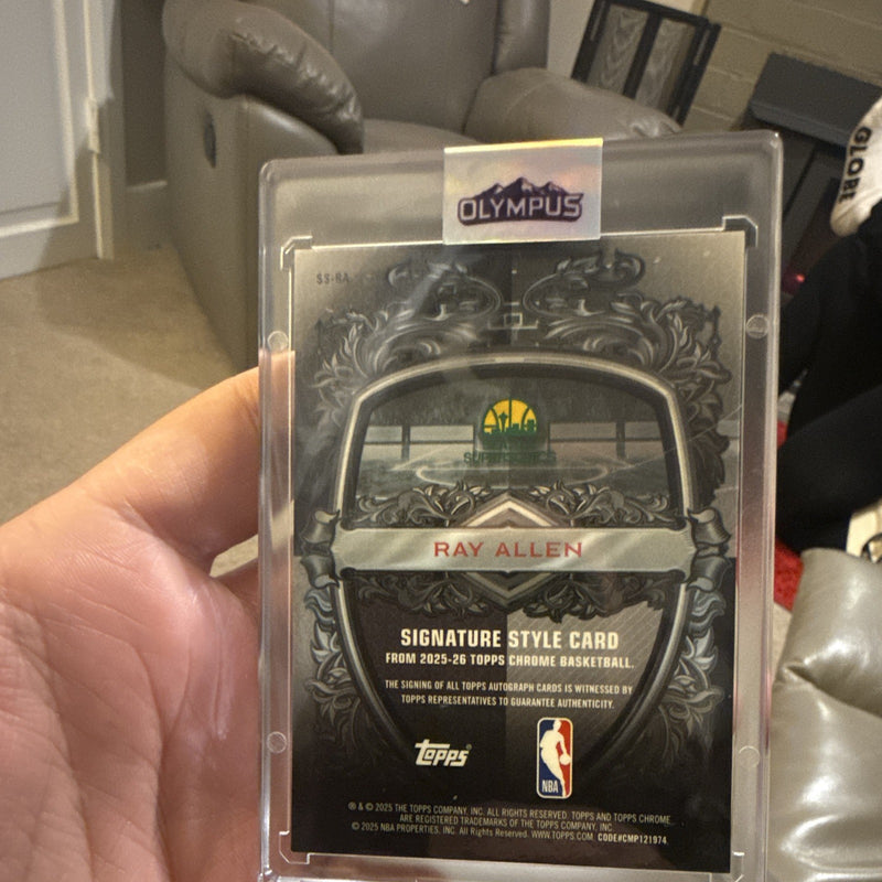 Ray Allen Signature Style Auto Topps Chrome Basketball SS-RA 49/99 SuperSonics2