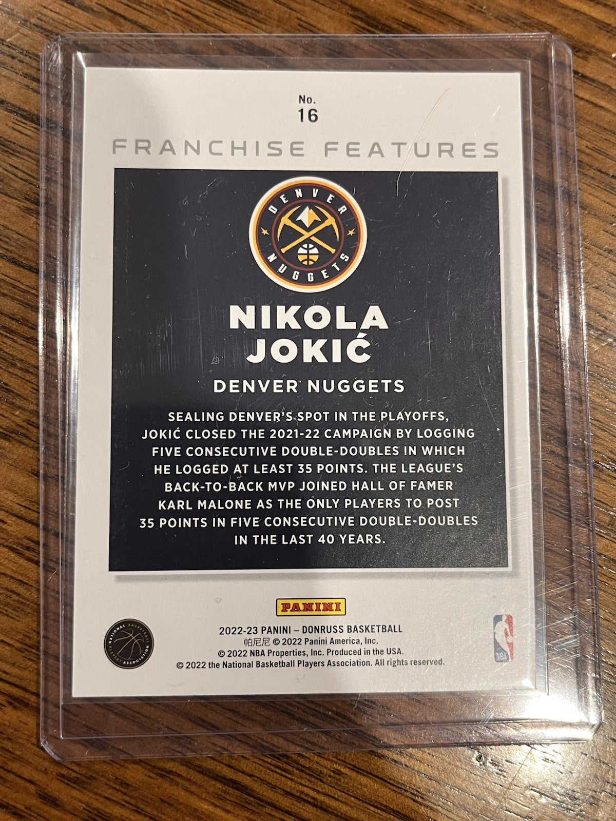 Panini Nikola Jokić Franchise Features 2022 23 Donruss Basketball #162