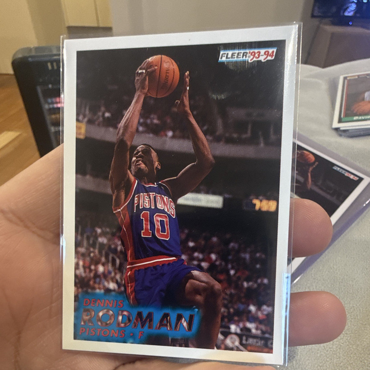 Fleer 1993 94 Dennis Rodman Base Set #64 Detroit Pistons NBA Card0