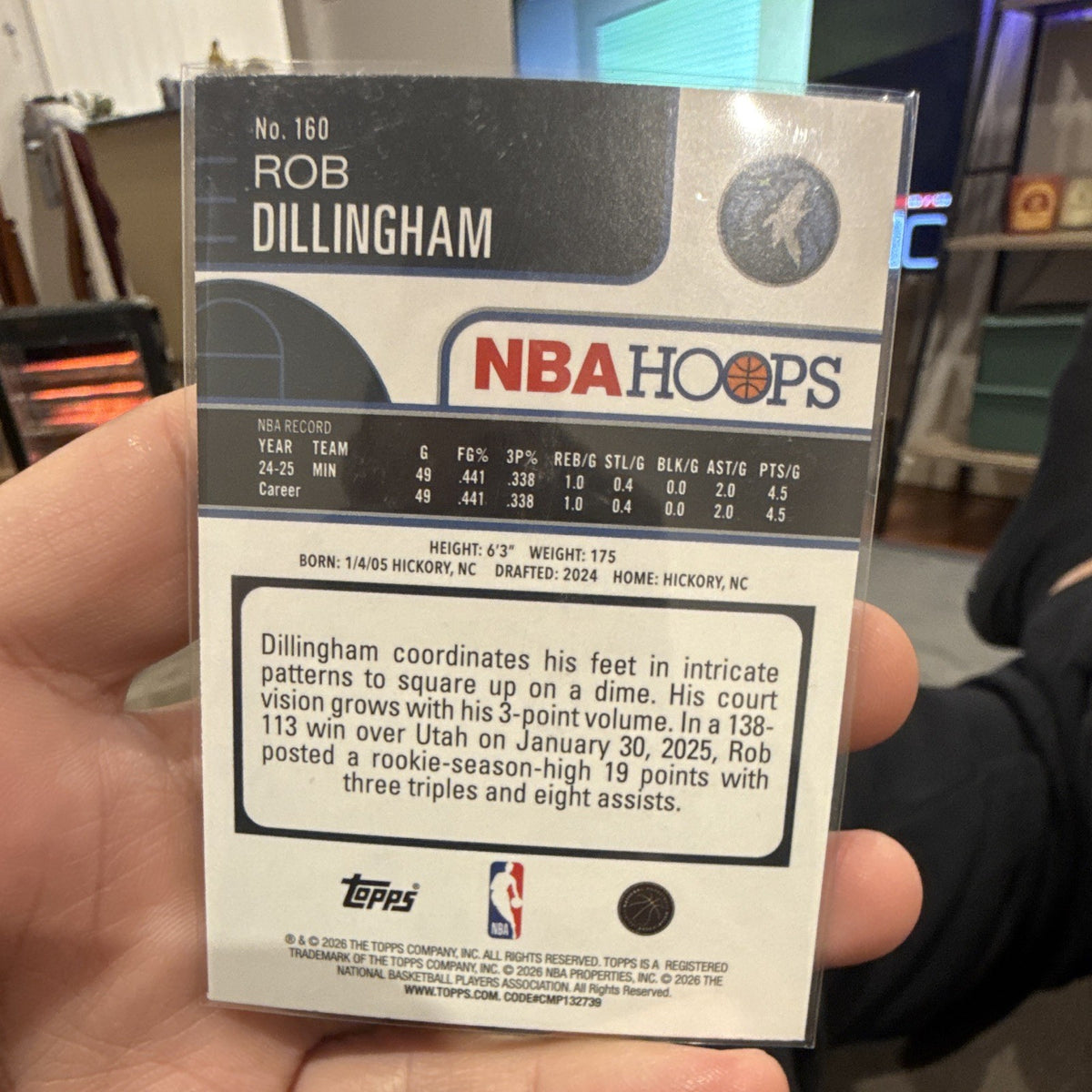 NBA Hoops Rob Dillingham Parallel/Variety Minnesota Timberwolves   160 2024 251