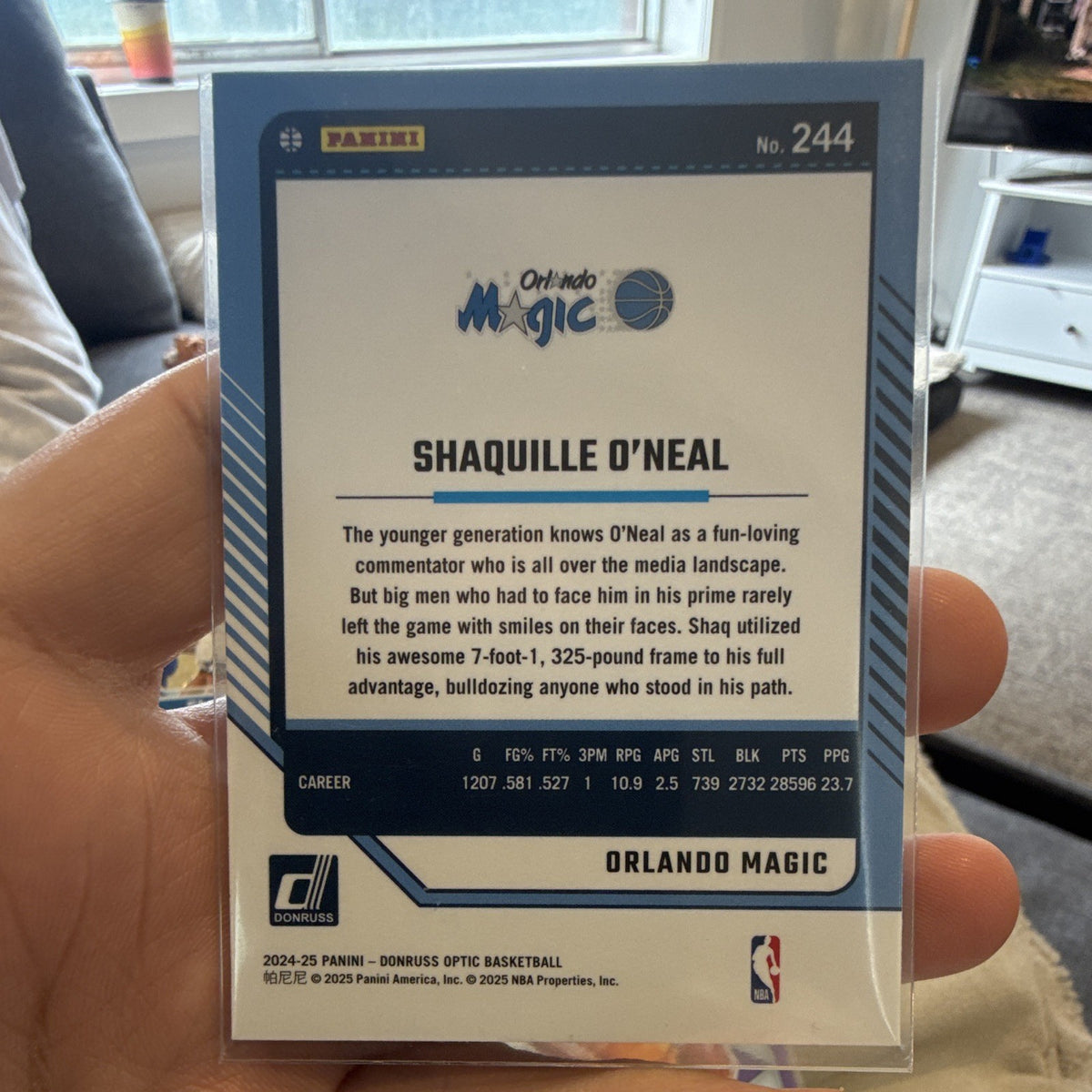 Panini Donruss Optic Legends Shaquille O'Neal Orlando Magic #244 2024 251