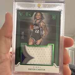 Panini Noir Devin Carter RC Jersey Memorabilia Sacramento Kings RJM DEV 20/250